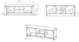Wohnzimmer-Set TERNI 5-teilig Grau - Holzwerkstoff - 489 x 201 x 52 cm