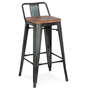 Tabouret De Bar MECANO Marron - Bois massif - 42 x 84 x 42 cm