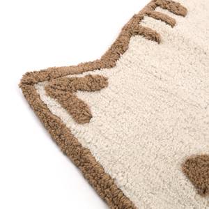 LITTLE CHARLIE tapis enfant petit chat Beige - Marron - Fibres naturelles - Textile - 65 x 2 x 120 cm