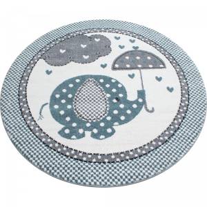 Tapis enfant KID RAIN 80x150 bleu Bleu - 80 x 150 cm