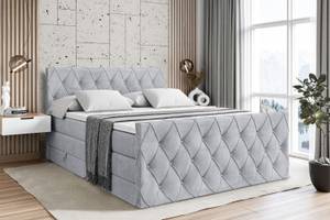 Boxspringbett AMAY KING Grau - Breite: 120 cm