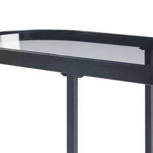 Table basse Luleå Noir - Verre - 55 x 45 x 28 cm