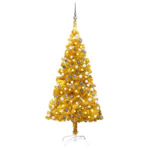 Sapin de noël artificiel Doré - Gris - Blanc - 65 x 120 x 65 cm