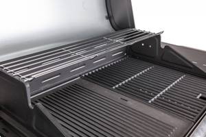 Gasgrill 4 Brenner +1 aus Edelstahl Schwarz - Metall - 56 x 106 x 136 cm