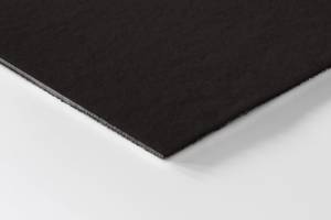 Fußmatte Dunkelschwarz Schwarz - Textil - 60 x 40 x 4 cm