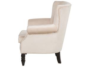 Fauteuil SVEDALA Beige - Crème - Chêne foncé