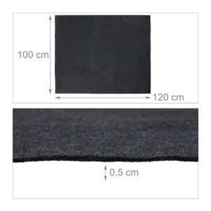 Bodenschutzmatte Grill Grau - Textil - 100 x 1 x 120 cm
