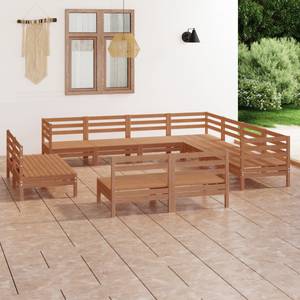 Garten-Lounge-Set Braun - Massivholz - Holzart/Dekor - 64 x 63 x 64 cm