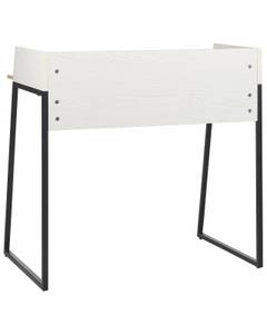 Bureau ANAH Noir - Marron - Blanc - Bois manufacturé - 90 x 90 x 60 cm