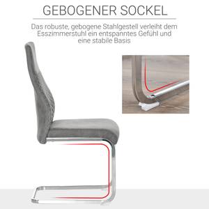 Esszimmerstühle 4er-Set 835-407 Grau - Textil - 61 x 98 x 45 cm