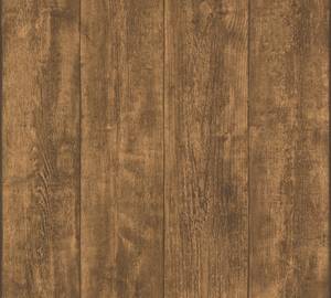 Holzoptik Vliestapete Holzlatten Braun Braun - Kunststoff - Textil - 53 x 1005 x 1 cm