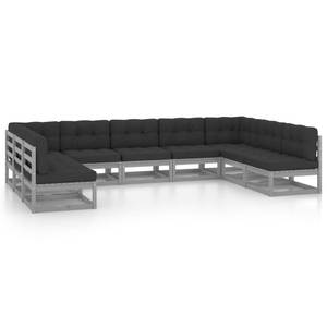 Garten-Lounge-Set (9-teilig) 3009751-2 Anthrazit - Schwarz - Grau