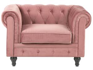 Chesterfield Sofa CHESTERFIELD 2-tlg Schwarz - Pink - 201 x 70 x 75 cm