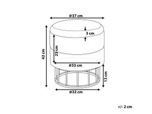 Pouf ELGIN Bleu - Doré - Bleu pétrole