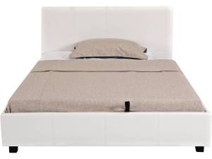 Doppelbett "Carla" mit Stauraum - 160 x Weiß - 167 x 87 x 212 cm