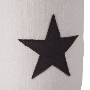 Butoir de porte en tissu motif étoile Noir - Blanc crème