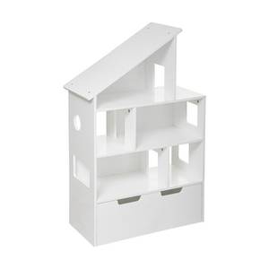 Bücherregal "Haus" Truhen weiß H104cm Weiß - Kunststoff - 34 x 16 x 81 cm