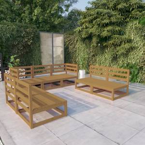 Garten-Lounge-Set (7-teilig) 3009899-1 Braun - Massivholz - Holzart/Dekor - 70 x 67 x 70 cm