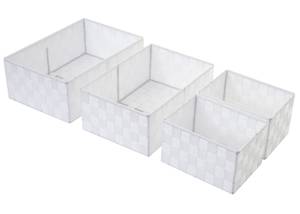 Aufbewahrungskorb C37 (4er-Set) Weiß - Kunststoff - 34 x 13 x 24 cm
