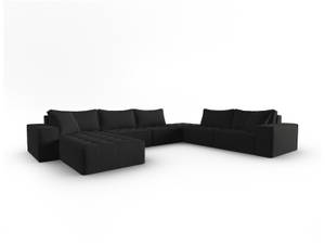 modulares U-Formsofa MIKE 8 Sitzplätze Schwarz