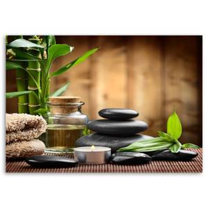 Wandbild Zen Spa Bambus Steine 60 x 40 cm