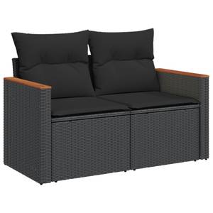 Gartensitzgruppe K6292(8-tlg) Schwarz - Massivholz - 69 x 62 x 62 cm