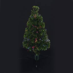 Sapin de Noel Fibre Optique - H60 - sect Vert - Matière plastique - 30 x 30 x 30 cm