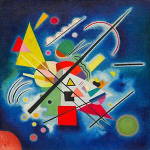 Tableau célèbre Kandinsky Blue Painting 50 x 50 cm - Verre