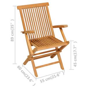 Garten-Essgruppe (5-teilig) 3059582 Braun - Massivholz - Holzart/Dekor - 85 x 76 x 85 cm