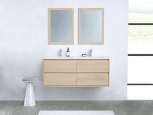 Miroir mural TIMEA Beige - Bois manufacturé - 2 x 70 x 50 cm