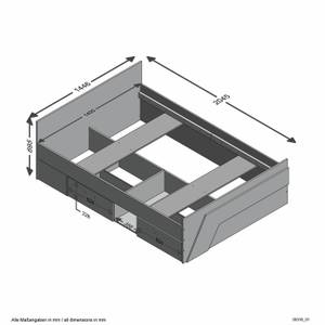 Jugendzimmer mit Bett 140x200cm 5-teilig Weiß - Holzwerkstoff