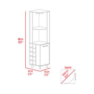 Meuble Bar d'angle Kaia Bois manufacturé - 45 x 180 x 45 cm