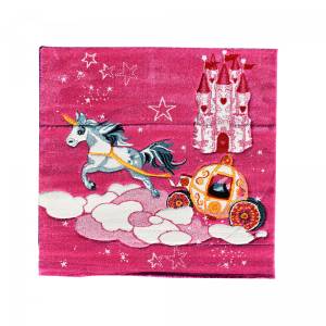 Tapis enfant CHATOLI 140x140 rose 140 x 140 cm