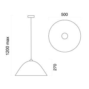 Pendelleuchte Spore Rot - Durchmesser Lampenschirm: 50 cm