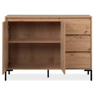 Kommode mit 3 Schubladen 2428 Braun - Grau - Holzwerkstoff - 120 x 87 x 40 cm