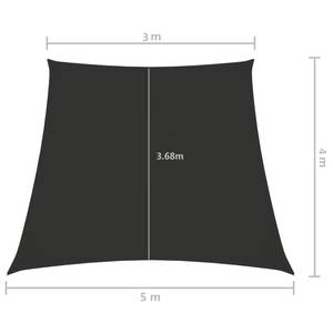 Voile solaire 3006397-2 Anthracite - 400 x 500 cm