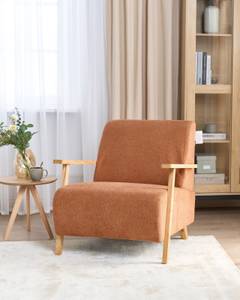 Fauteuil LESJA Chêne clair - Orange