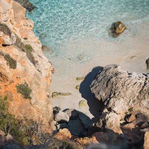 Tableau plage secrete en grèce 80 x 120 cm - Métal