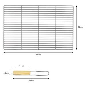 Rechteckiger Edelstahl Grillrost 54x34cm 34 x 54 cm