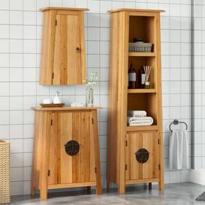 Badmöbel Set 3223455 (3-teilig) Braun - Massivholz - Holzart/Dekor - 48 x 170 x 32 cm