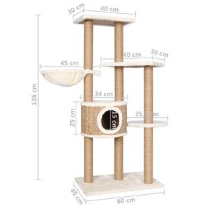 Arbre à chat 170980 Beige - Bois manufacturé - 40 x 126 x 60 cm