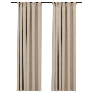 Vorhang (2er Set) 3003243 Beige - Höhe: 245 cm