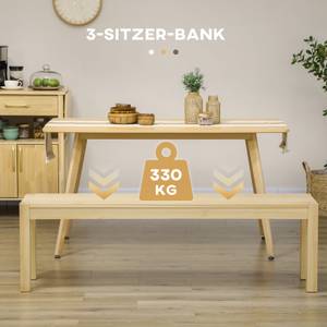 Sitzbank 3-Sitzer 837-335V00ND Braun - Holzwerkstoff - 33 x 45 x 150 cm