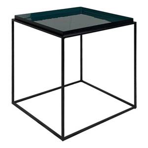 Table d'appoint carré métal noir Bleu - Métal - 45 x 51 x 45 cm