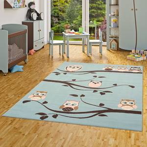 Kinderteppich Trendline Eulen Pastell Blau - Textil - 160 x 1 x 225 cm