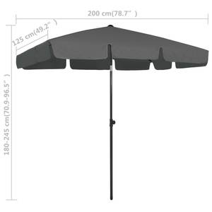 Parasol de plage 3007202 Anthracite