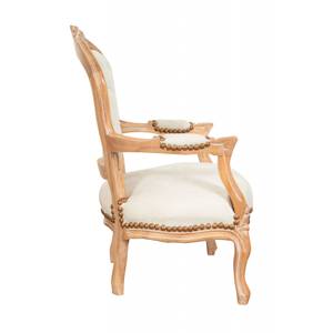 Fauteuil Baroque LOUIS XVI Blanc - 51 x 50 cm