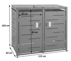 Mülltonnenverkleidung E83 (2er) Anthrazit