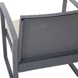 Rattan-Sitzgruppe LOIS L Grau - Kunststoff - Polyrattan - 40 x 76 x 54 cm