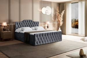 Boxspringbett VILA-1-Z Steingrau - Breite: 120 cm - H3